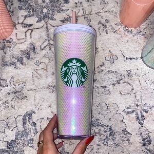 Sequin iridescent Starbucks tumbler